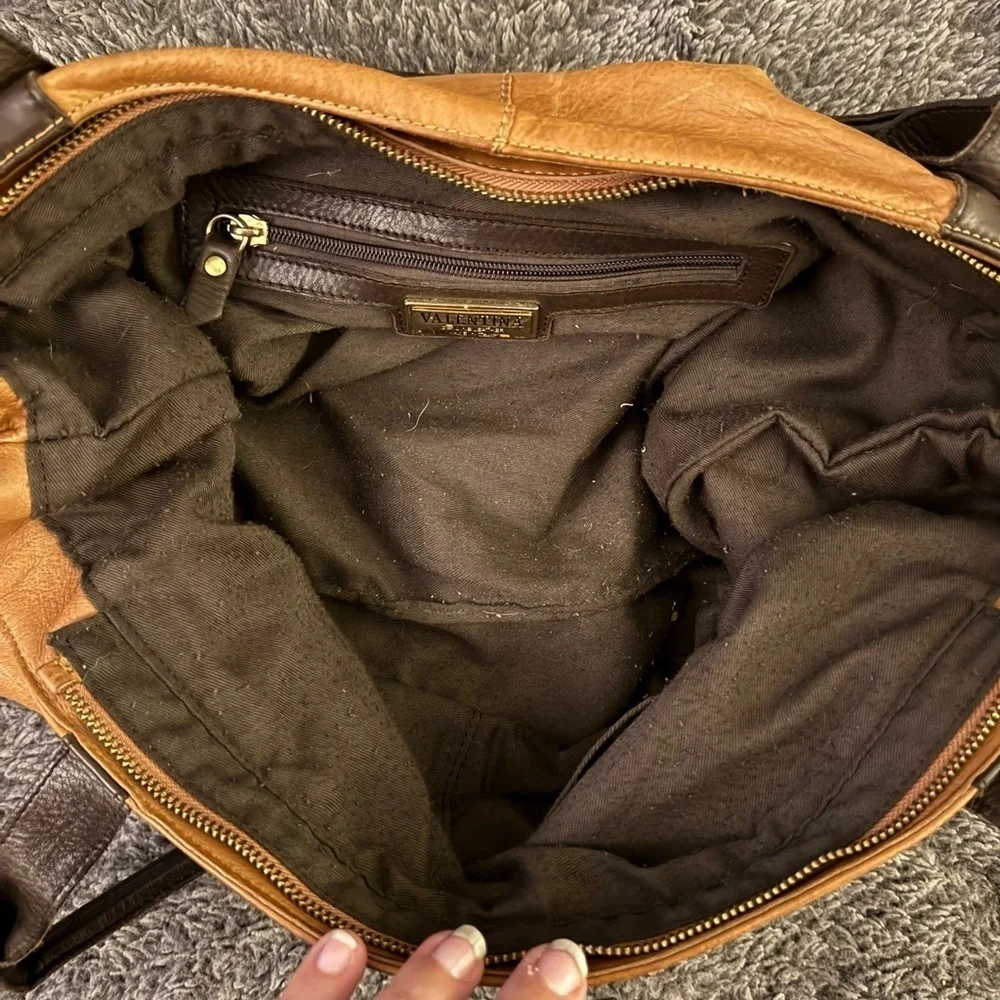 VALENTINA Brown Leather Shoulder Bag